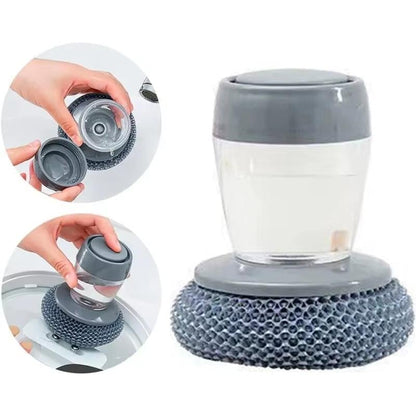 ✨Soap Dispensing Palm Kitchen Brush | Mess-Free Cleaning!