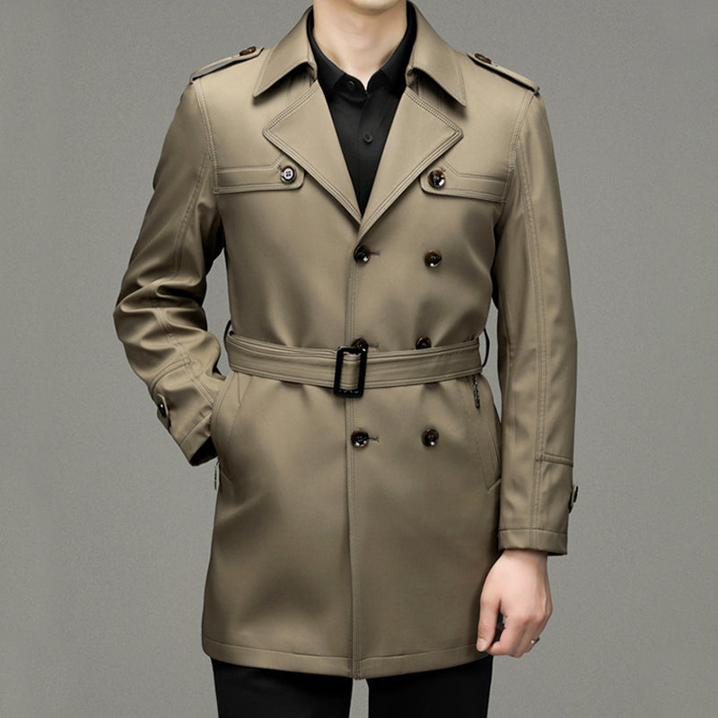 🥰Seasonal Promotions--Men's Double Breasted Windbreaker Jacket