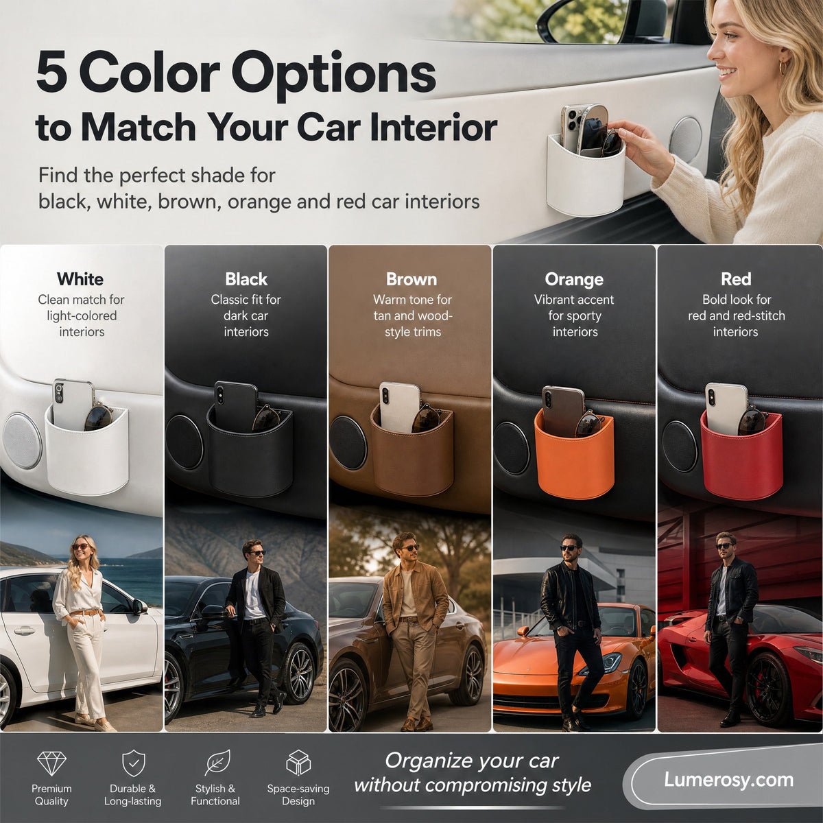 🚗 Save 50%! 🧃 Leather Car Cup Holder – Wide opening, clip‑on & stylish PU ✨