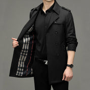 🥰Seasonal Promotions--Men's Double Breasted Windbreaker Jacket