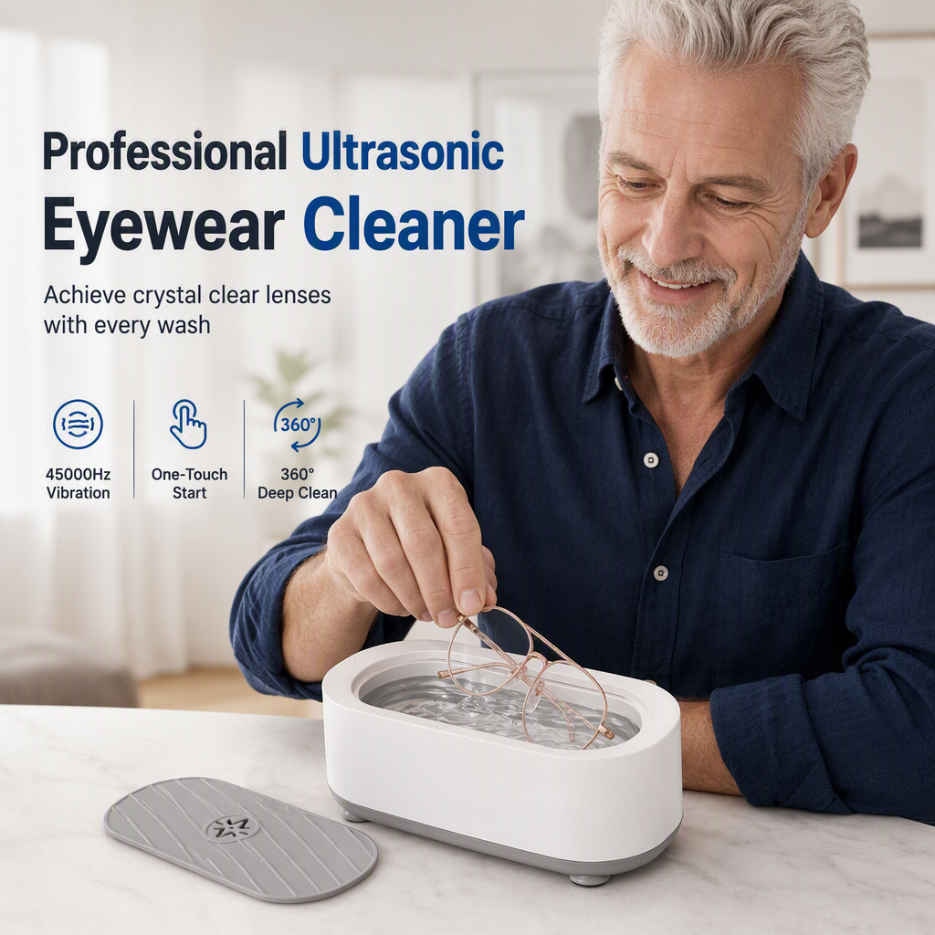 🔋Rechargeable Ultrasonic Cleaner with UV Sterilizer | 300ml Cordless for Retainer, Dentures & Jewelry