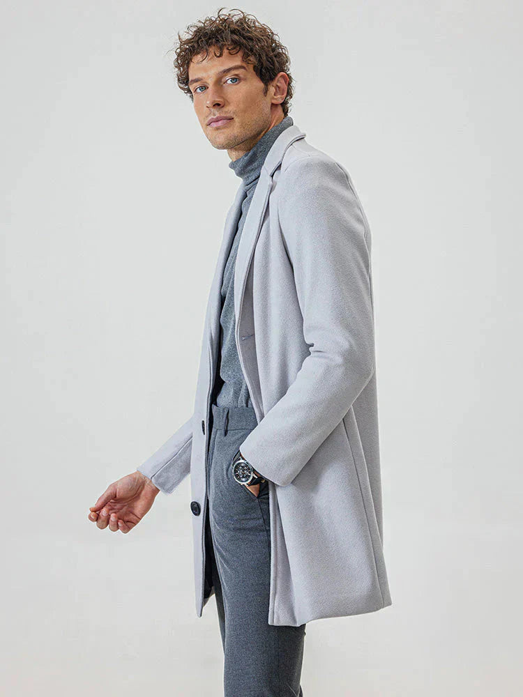 👔 Men's Classic Single Row Buckle Solid Color Jacket - Timeless Daily Essential 50% OFF