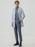 👔 Men's Classic Single Row Buckle Solid Color Jacket - Timeless Daily Essential 50% OFF