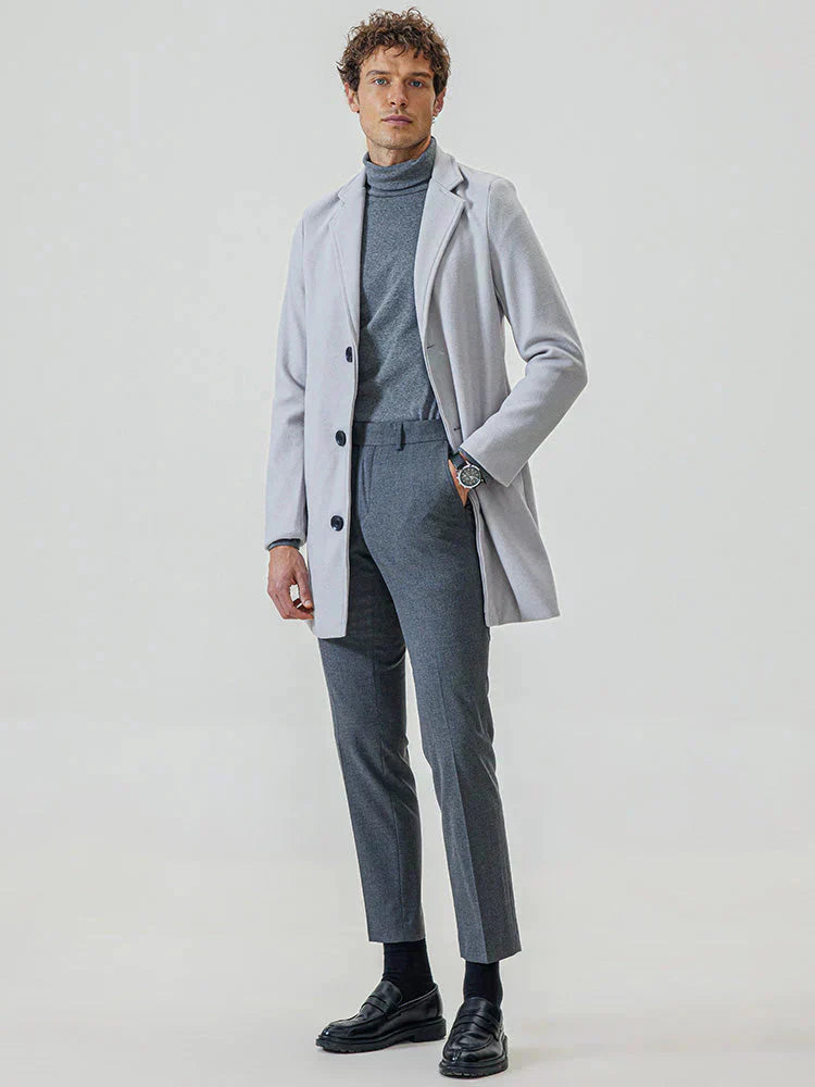 👔 Men's Classic Single Row Buckle Solid Color Jacket - Timeless Daily Essential 50% OFF