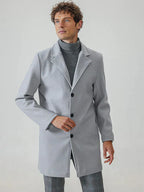 👔 Men's Classic Single Row Buckle Solid Color Jacket - Timeless Daily Essential 50% OFF