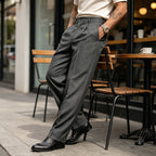 💥Men's Casual Wide-Leg Pants – Breezy pleated front, easy pull-on style 🔥BUY 2 FREE SHIPPING