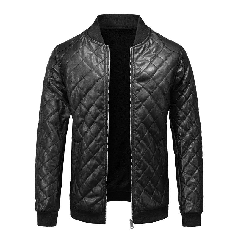Men's Plush-Lined Leather Jacket