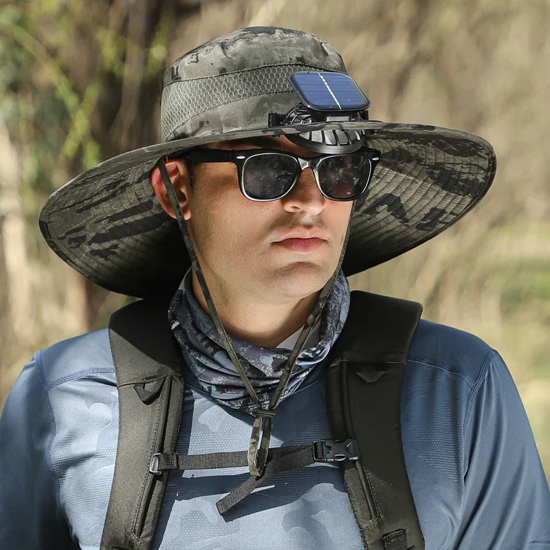 🔥Manufacturer's Sale $100 off🔥Outdoor Wide Brim Sun Hat With Solar Fan