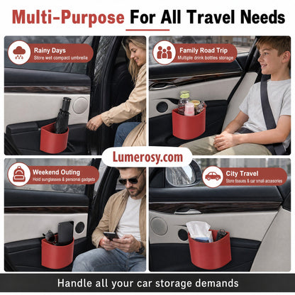 🚗 Save 50%! 🧃 Leather Car Cup Holder – Wide opening, clip‑on & stylish PU ✨