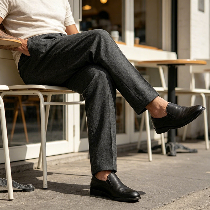 💥Men's Casual Wide-Leg Pants – Breezy pleated front, easy pull-on style 🔥BUY 2 FREE SHIPPING
