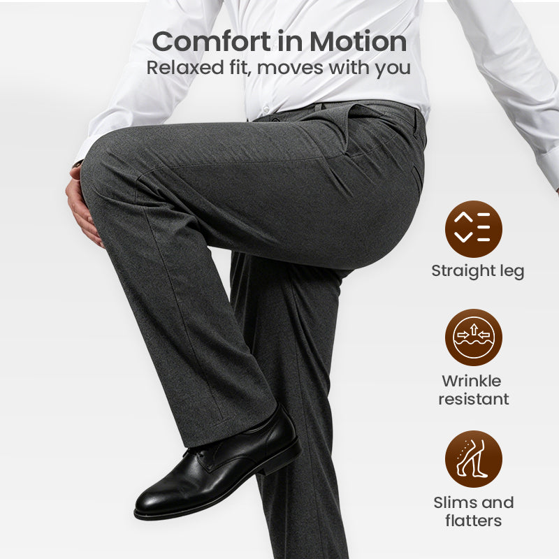 💥Men's Casual Wide-Leg Pants – Breezy pleated front, easy pull-on style 🔥BUY 2 FREE SHIPPING