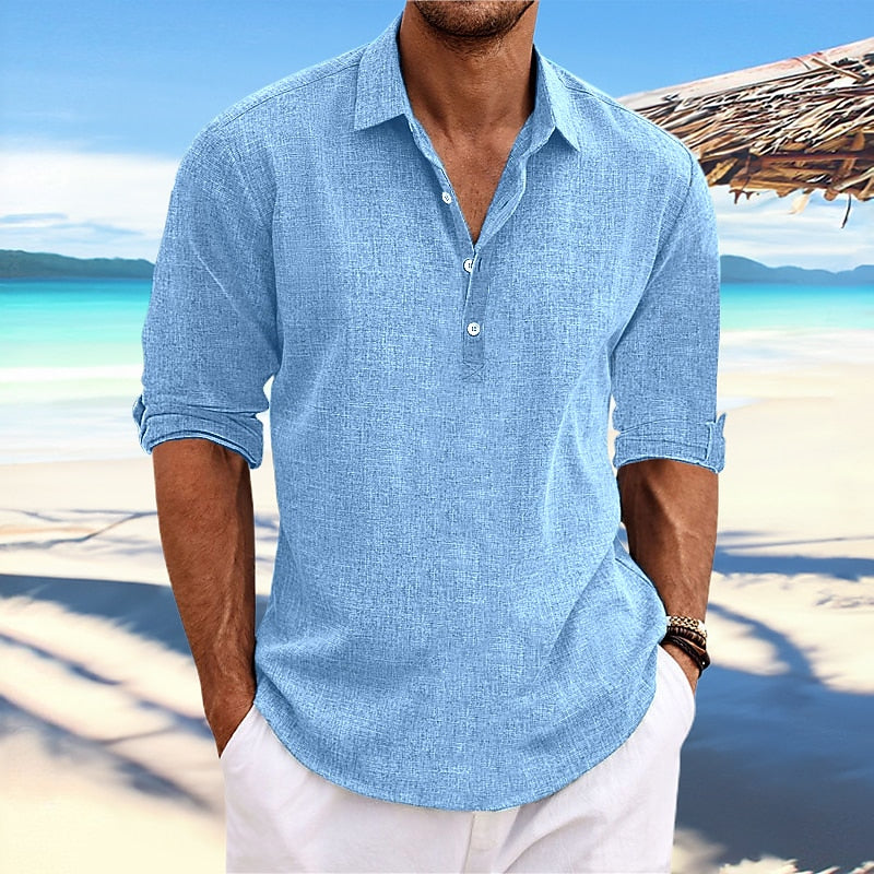 ✨️Hot Summer Sale✨️ Men's Summer Cotton & Linen Shirt
