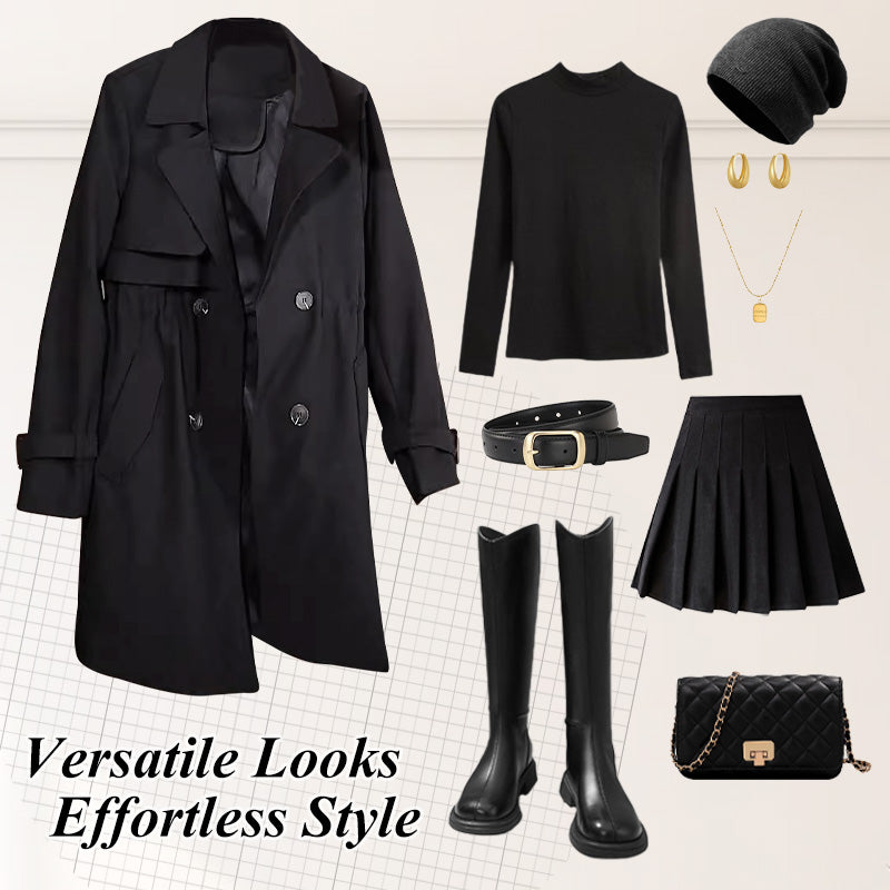 Clearance Sale💥Comfortable Waisted Lapel Trench Coat