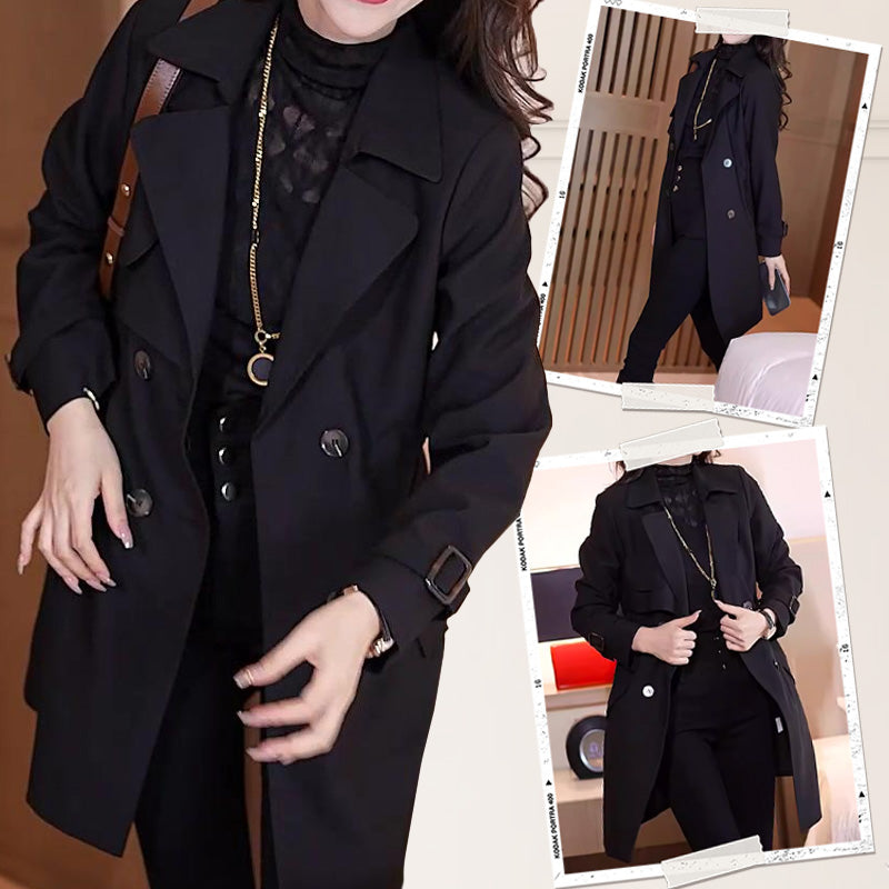 Clearance Sale💥Comfortable Waisted Lapel Trench Coat