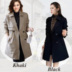 Clearance Sale💥Comfortable Waisted Lapel Trench Coat
