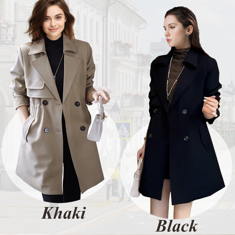 Clearance Sale💥Comfortable Waisted Lapel Trench Coat