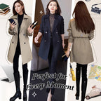 Clearance Sale💥Comfortable Waisted Lapel Trench Coat