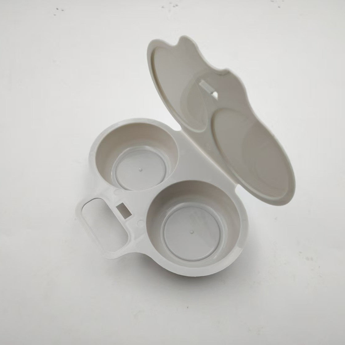 🥚Dual-Cavity Microwave Egg Poacher with Lid | Splash-Proof, Oil-Free 2-Minute Breakfast