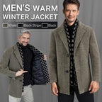 Men’s Fashion Notched Lapel Tweed Jacket