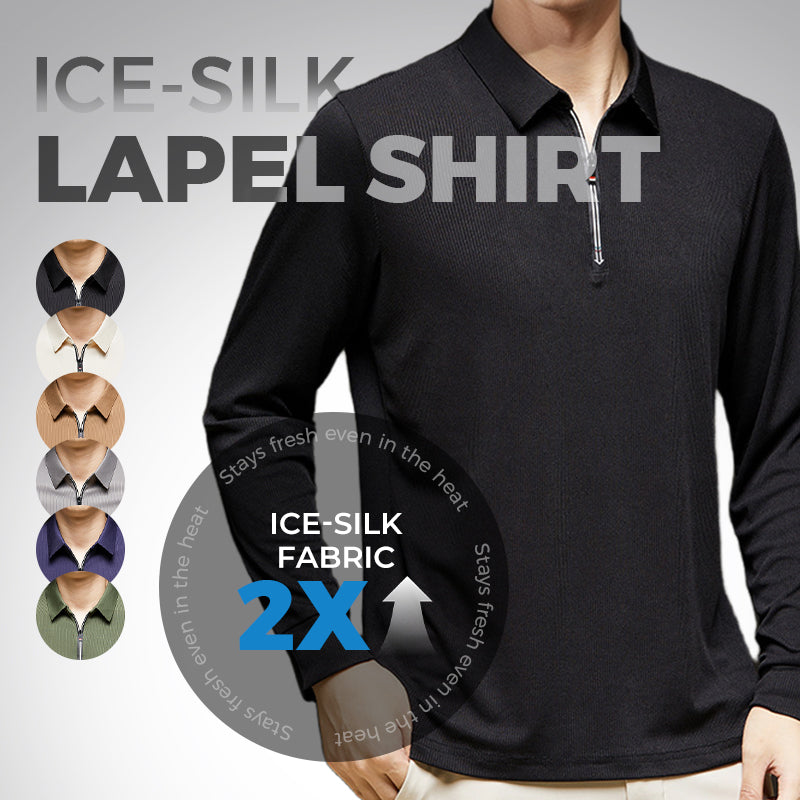Men's Ice-Silk Lapel Shirt