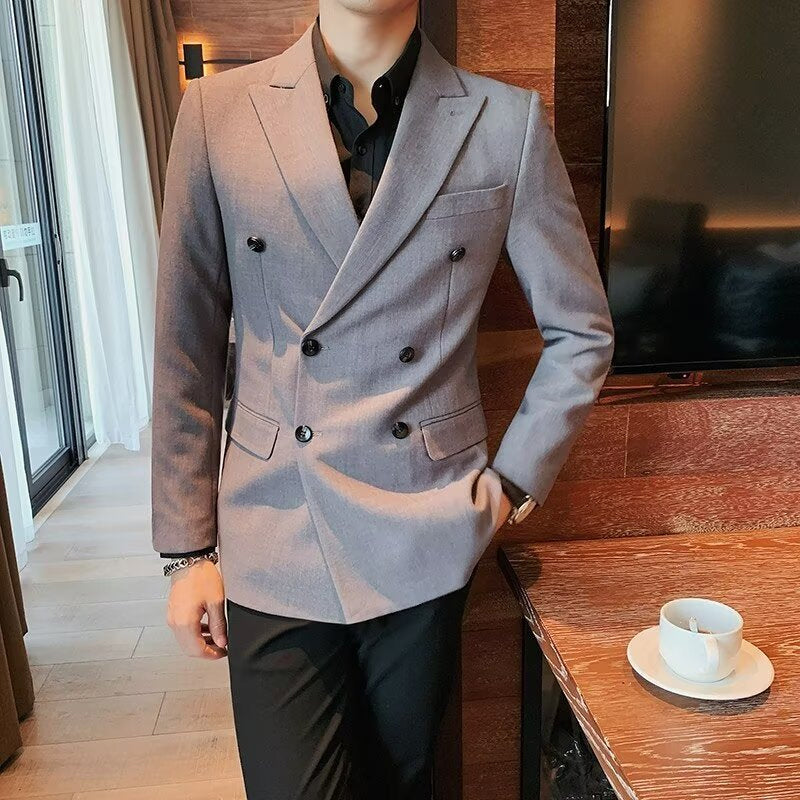 ✨Elite Men's Casual Double-Breasted Premium Suit Jacket