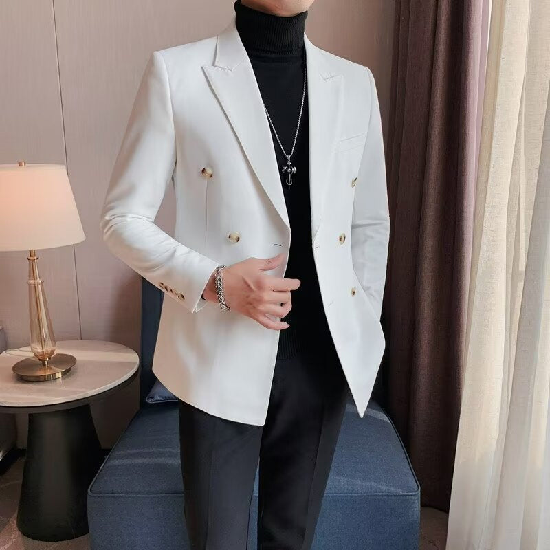 ✨Elite Men's Casual Double-Breasted Premium Suit Jacket