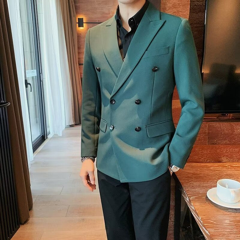 ✨Elite Men's Casual Double-Breasted Premium Suit Jacket