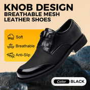 💥Free Shipping ✈️All-Day Comfort Knob Design Breathable Mesh Leather Shoes