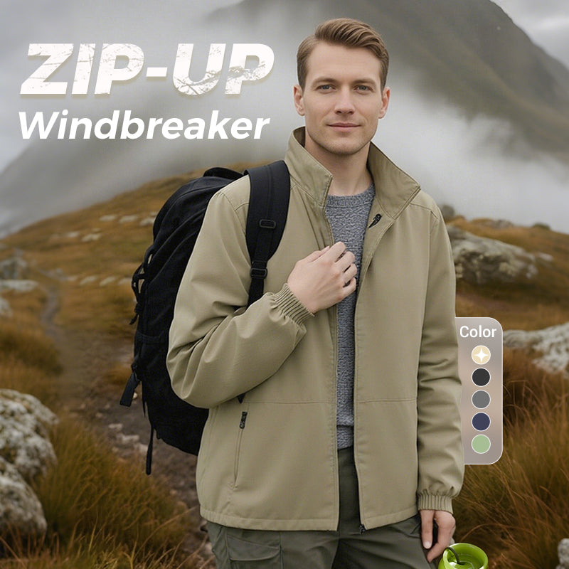 Men's Casual Zip-up Windbreaker