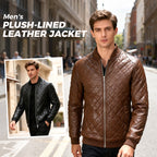 Men's Plush-Lined Leather Jacket