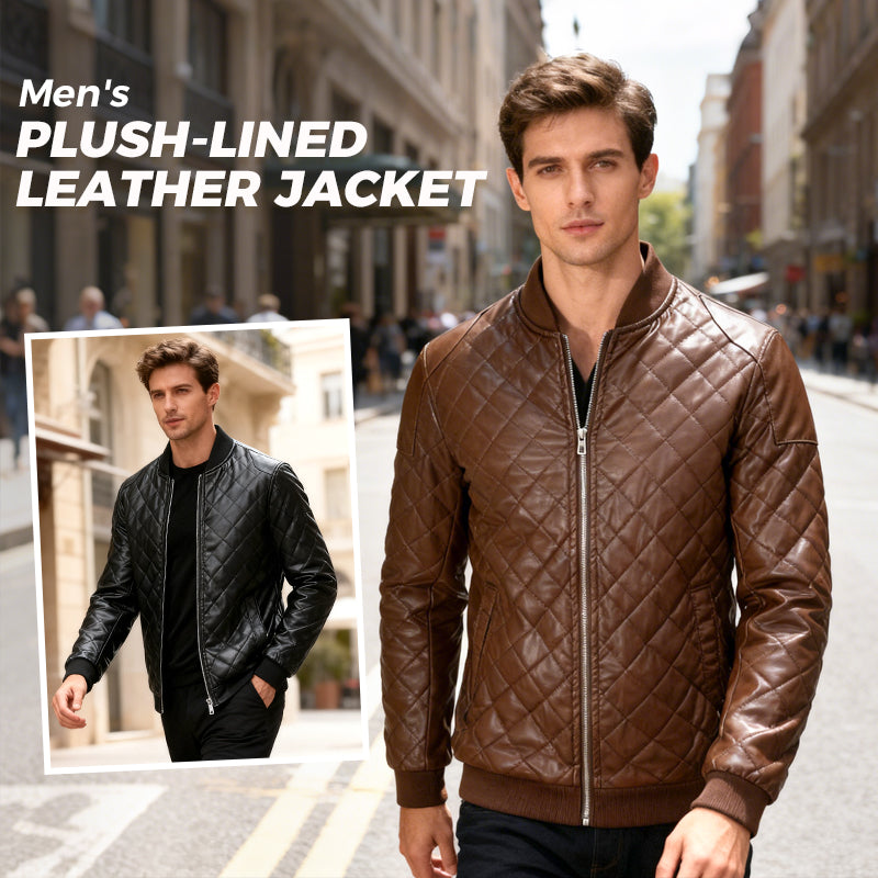 Men's Plush-Lined Leather Jacket