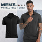 Men’s Breathable Casual Lapel Wrinkle-free T-shirt