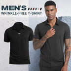 Men’s Breathable Casual Lapel Wrinkle-free T-shirt