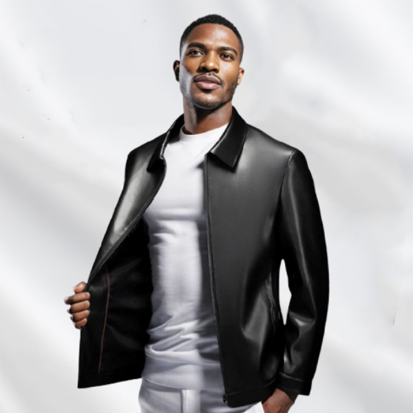 Men's Premium Leather Motorcycle Protective Jacket