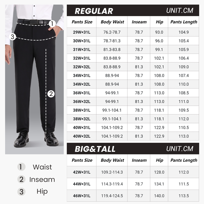 Men’s Lightweight Dress Pants – Keeps Its Shape All Day