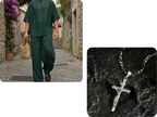 📢2026 New Arrivals💥Men's T-Shirt & Wide-Leg Pants 2-Piece Set