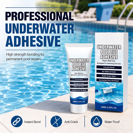 🏊✨Underwater Pool Tile Adhesive | Professional Strength Epoxy Repair for Ceramic, Mosaic, Stone & Fountain