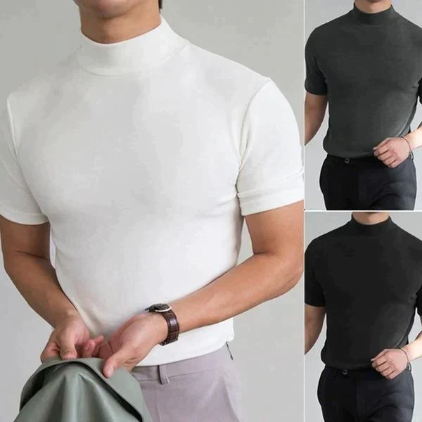 🔈🔈2026 Hot Sale 🎁High Neck Slim Fit T-shirt for Men