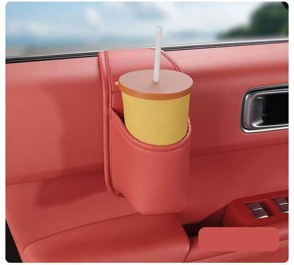 🚗 Save 50%! 🧃 Leather Car Cup Holder – Wide opening, clip‑on & stylish PU ✨