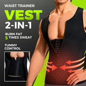 Men’s Zip-Up Waist Trainer Tank Top