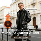 💥Men’s Warm Plush Lining Leather Jacket Coat🔥BUY 2 FREE SHIPPING