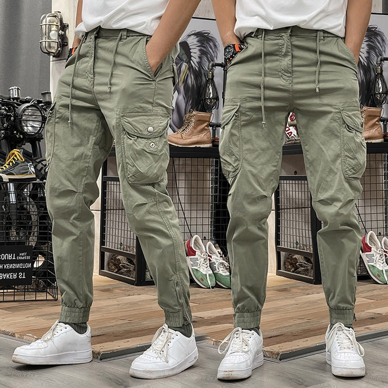 Men's Multi-Pockets Drawstring Waist Cargo Pants