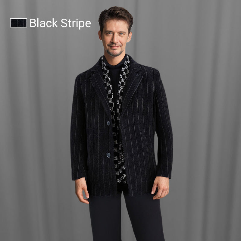 FREE SHIPPING🎁Men’s Stylish Notched Lapel Winter Tweed Jacket with White Duck Down Lining
