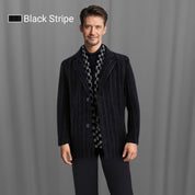 FREE SHIPPING🎁Men’s Stylish Notched Lapel Winter Tweed Jacket with White Duck Down Lining