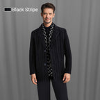 Men’s Fashion Notched Lapel Tweed Jacket