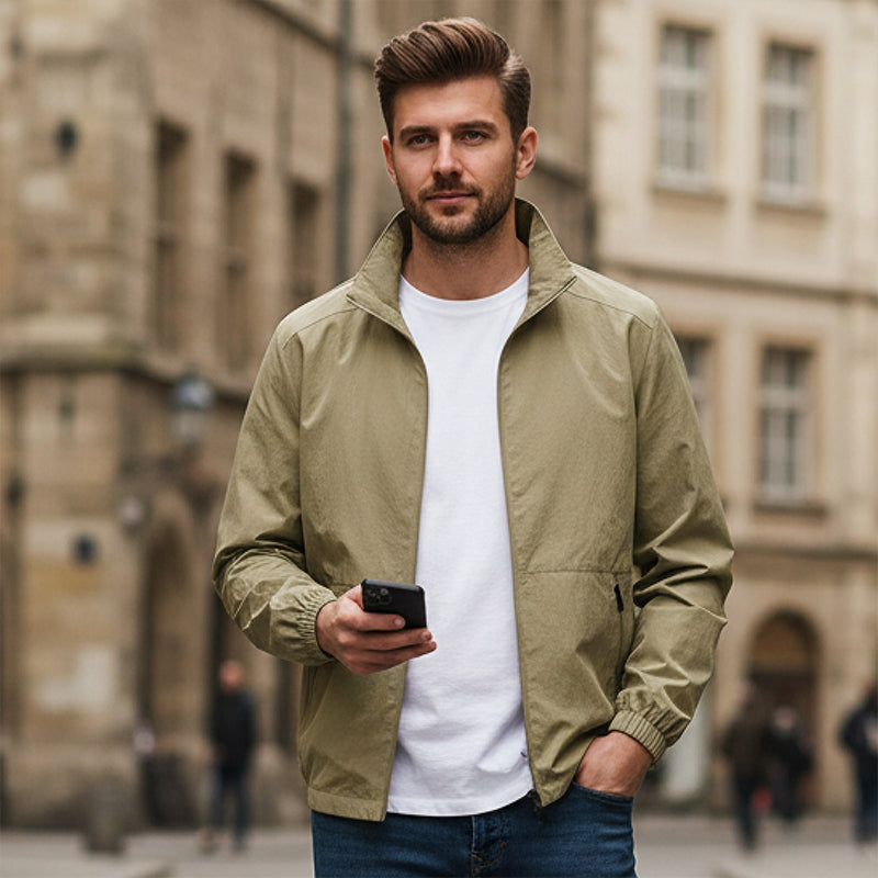 Men's Casual Zip-up Windbreaker