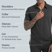 🔥Summer clearance👑Fliwos Men’s Breathable Casual Lapel Wrinkle-free T-shirt