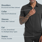 Men’s Breathable Casual Lapel Wrinkle-free T-shirt