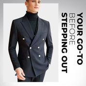 ✨Elite Men's Casual Double-Breasted Premium Suit Jacket