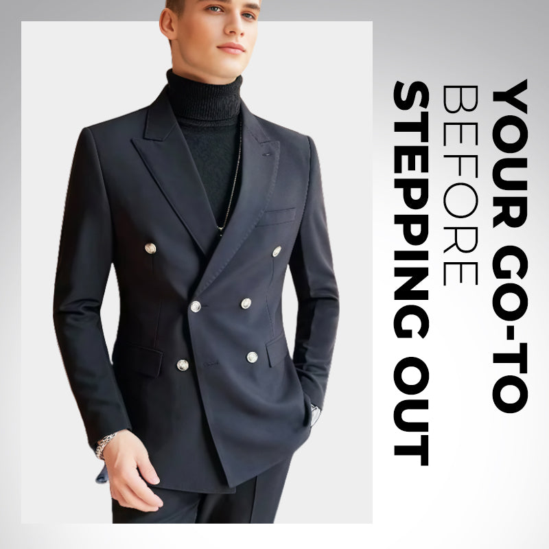 ✨Elite Men's Casual Double-Breasted Premium Suit Jacket
